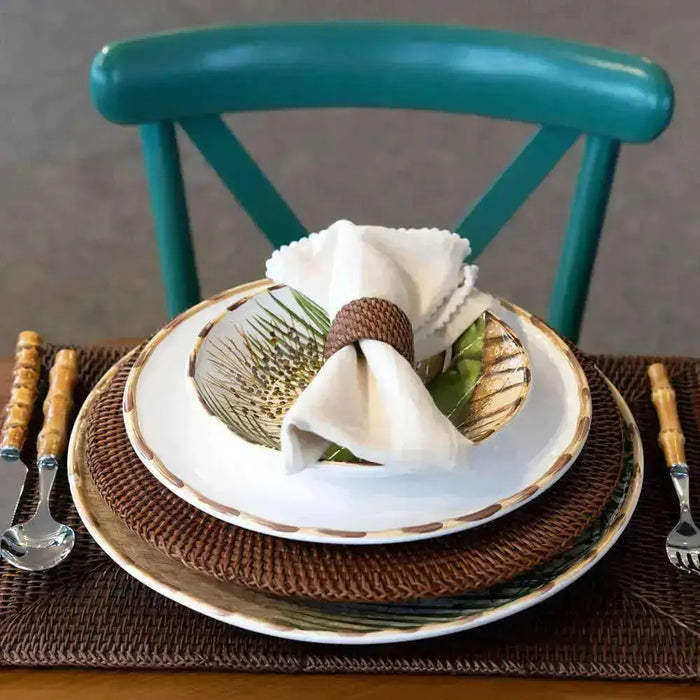 Bamboo Handled Cutlery Dinner Sets JJ Crown Design