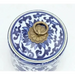 Blue & White Pots with Brass Top Rings JJ Crown Design