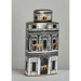 Ceramic Jar with Lid in Building Design with Gold Monkeys 41cm High JJ Crown Design