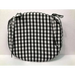 Dining Chair Cushion in Black and White Check JJ Crown Design