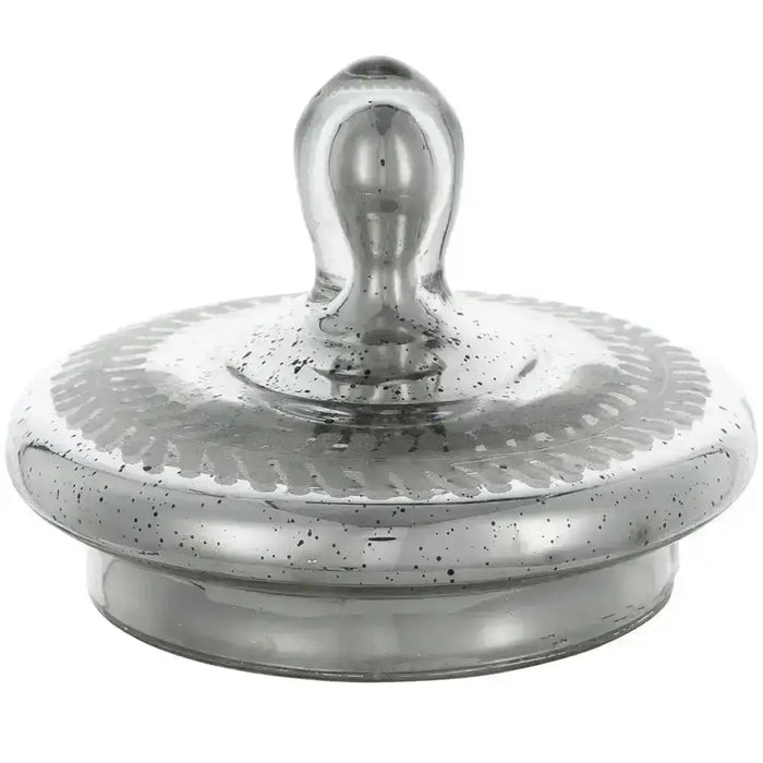 Glass Urn with Lid JJ Crown Design