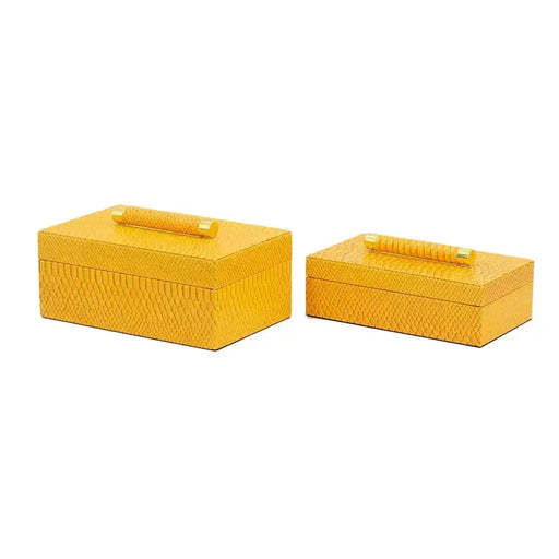Keepsake Boxes Yellow JJ Crown Design