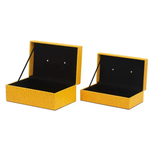 Keepsake Boxes Yellow JJ Crown Design