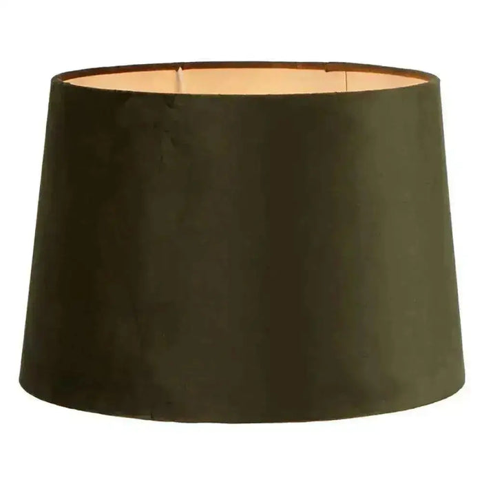 Lampshades in Delicious Velvets Olive Green Medium Florabelle