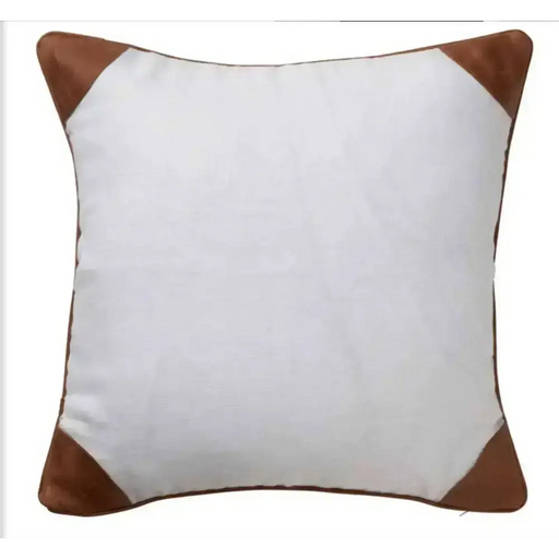 Paloma Leather Linen Edge Cushion 50 x 50cm Paloma Living