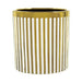Planter Pot in Gold Stripe JJ Crown Design
